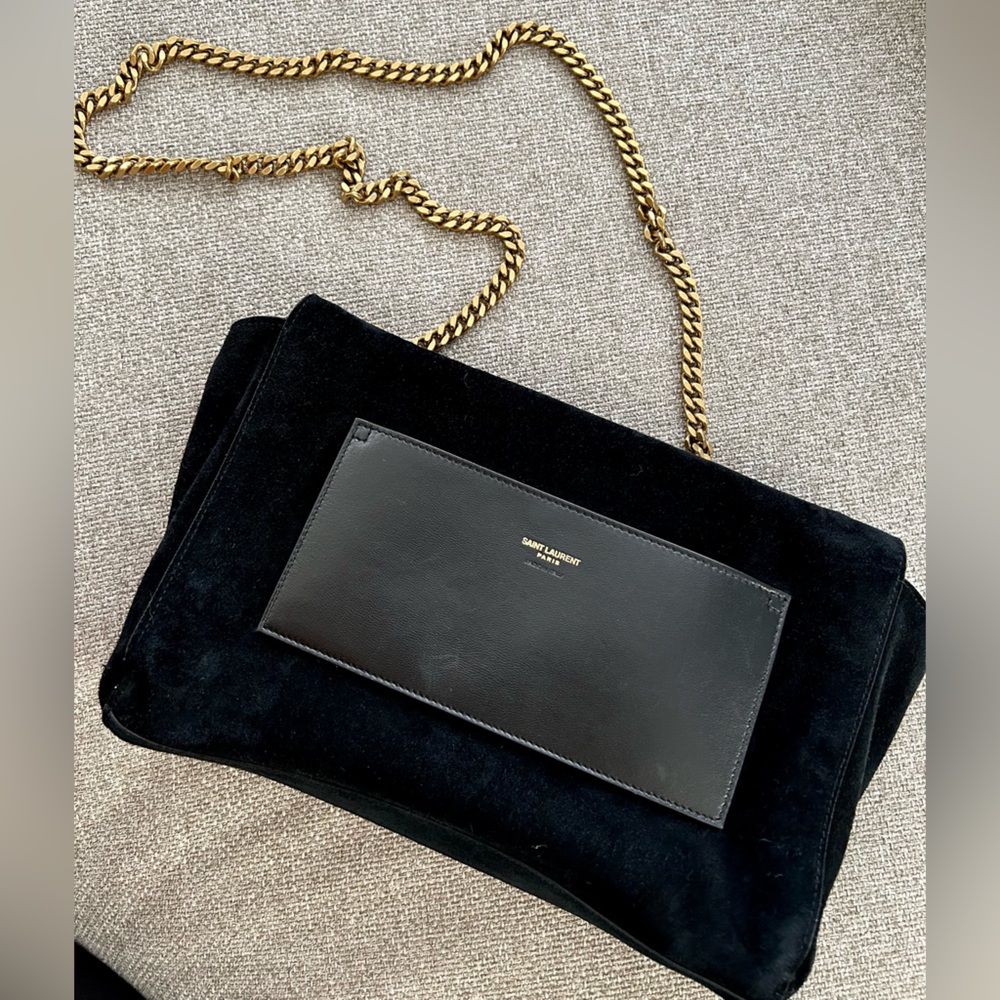 YSL suede Kate reversible crossbody bag with python print inside - Picture 2 of 16